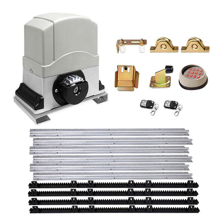 LockMaster Electric Sliding Gate Opener 1200KG With Remote Hardware Kit 4M Rail Kings Warehouse 