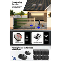 LockMaster Electric Sliding Gate Opener 1800KG Motor Kit Auto Keypad Remote 6M Rail Kings Warehouse 