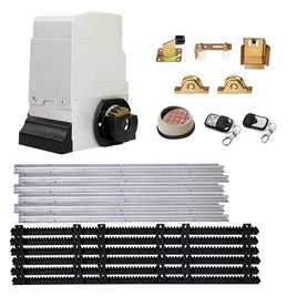 LockMaster Electric Sliding Gate Opener 1800KG Motor Kit Auto Keypad Remote 6M Rail Kings Warehouse 