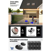 LockMaster Electric Sliding Gate Opener 1800KG With Keypad Remote 6M Rail Kings Warehouse 
