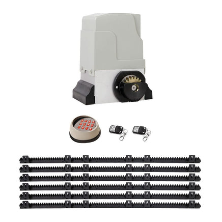 LockMaster Electric Sliding Gate Opener 1800KG With Keypad Remote 6M Rail Kings Warehouse 