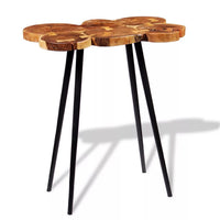 Log Bar Table Solid Acacia Wood 90x60x110 cm Kings Warehouse 