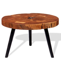 Log Coffee Table Solid Acacia Wood (55-60)x40 cm Kings Warehouse 