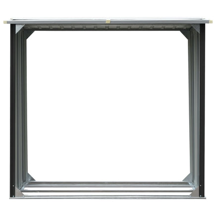 Log Storage Shed Galvanised Steel 172x91x154 cm Anthracite Kings Warehouse 