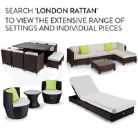 LONDON RATTAN 1pc Coffee Table Outdoor Wicker Sofa Furniture Lounge Garden garden supplies Kings Warehouse 