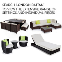 LONDON RATTAN 1pc Sofa Outdoor Furniture Setting - Steel Frame Garden Lounge garden supplies Kings Warehouse 