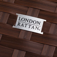 LONDON RATTAN Ottoman Outdoor Wicker Furniture Garden Sofa Lounge Foot Stool garden supplies Kings Warehouse 