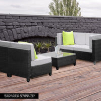 London Rattan Ottoman Outdoor Wicker Furniture Sofa Garden Lounge Foot Stool garden supplies Kings Warehouse 