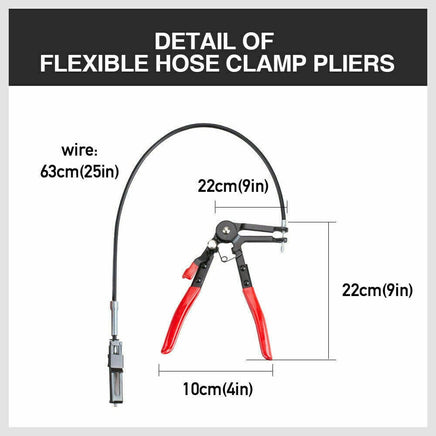 Long Hose Clamp Pliers 24" Flexible Extension Wire Oil Fuel Hose Clip Remove Kings Warehouse 
