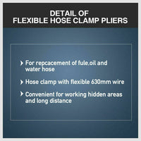 Long Hose Clamp Pliers 24" Flexible Extension Wire Oil Fuel Hose Clip Remove Kings Warehouse 