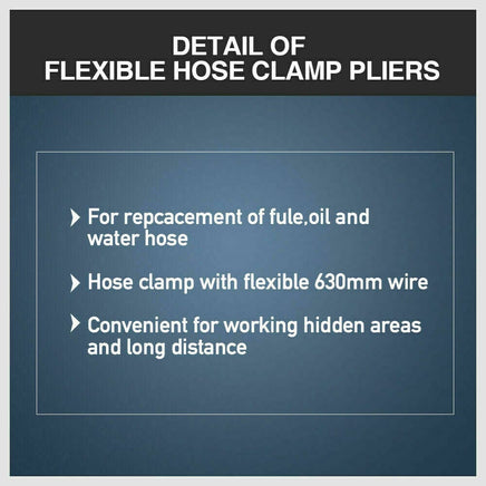 Long Hose Clamp Pliers 24" Flexible Extension Wire Oil Fuel Hose Clip Remove Kings Warehouse 