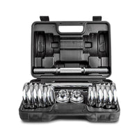 LSG 2-in-1 Dumbbell Barbell Set with Case 30kg Kings Warehouse 