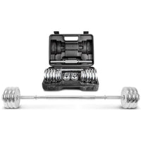 LSG 2-in-1 Dumbbell Barbell Set with Case 30kg Kings Warehouse 