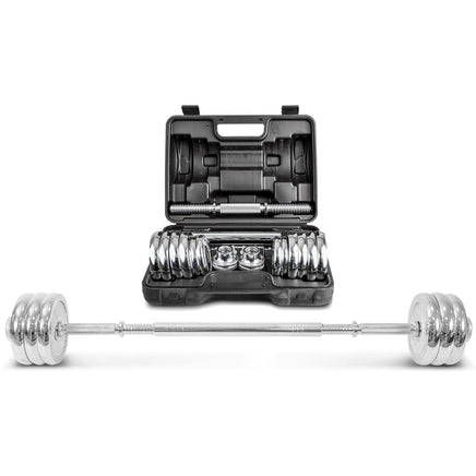 LSG 2-in-1 Dumbbell Barbell Set with Case 30kg Kings Warehouse 