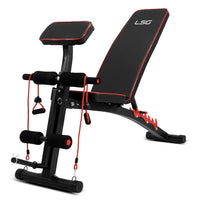 LSG GBN007 FID Bench with 84kg Weight and Bar set Kings Warehouse 
