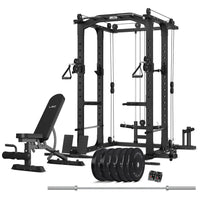 LSG GRK100 with FID Bench and 90kg Olympic Bars and Bumper Weights Kings Warehouse 