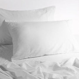 luxurious linen cotton sheet set 1 king single white Kings Warehouse 