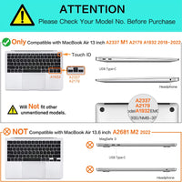 MacBook Air 13 Inch Case 2020 2019 2018, A1932, A2179, A2337 Shell Case Keyboard Cover Purple Kings Warehouse 