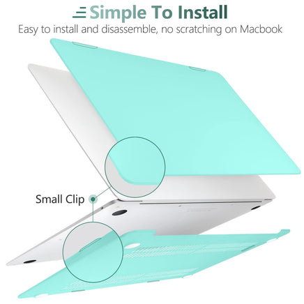 MacBook Air 13 Inch Case 2020 2019 2018, A1932, A2179, A2337 Shell Case Keyboard Cover tiffany blue Kings Warehouse 