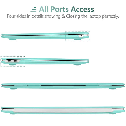 MacBook Air 13 Inch Case 2020 2019 2018, A1932, A2179, A2337 Shell Case Keyboard Cover tiffany blue Kings Warehouse 