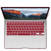 MacBook Air 13 Inch Case 2020 2019 2018, A1932, A2179,A2337 Shell Case Keyboard Cover Wine Red Kings Warehouse 