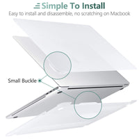 MacBook Pro 13 Inch Case 2016-2023 M1 M2 A2338 A2289 A2251 A2159 Hard Shell Case Keyboard Cover White Kings Warehouse 