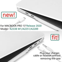 MacBook Pro 13 Inch Case 2016-2023 M1 M2 A2338 A2289 A2251 A2159 Hard Shell Case Keyboard Cover White Kings Warehouse 