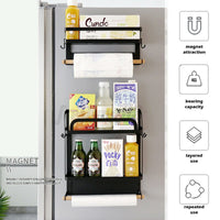 Magnetic Kitchen Fridge Storage Rack Double Layer Kings Warehouse 