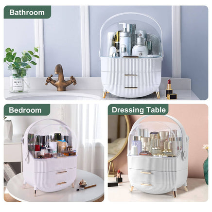 Make up Organizers Storage Vanity Cosmetics Skincare Display Cases Countertop Bathroom Gifts for Women Kings Warehouse 