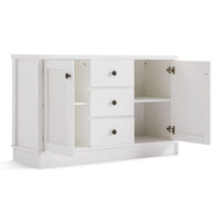 Margaux White Coastal Style Sideboard Buffet Unit living room Kings Warehouse 