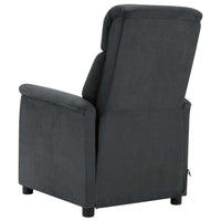Massage Recliner Dark Grey Faux Suede Leather Kings Warehouse 