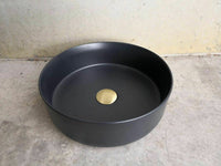 Matte Black matte white matte Pink Green Gold Copper Round 360 mm Dia top counter basin porcelain sink Kings Warehouse 
