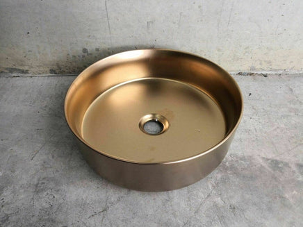 Matte Black matte white matte Pink Green Gold Copper Round 360 mm Dia top counter basin porcelain sink Kings Warehouse 