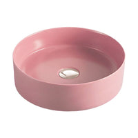 Matte Black matte white matte Pink Green Gold Copper Round 360 mm Dia top counter basin porcelain sink Kings Warehouse 