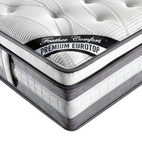 Mattress Euro Top King Size Pocket Spring Coil with Knitted Fabric Medium Firm 34cm Thick Mattresses Kings Warehouse 