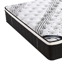 Mattress Euro Top Queen Size Pocket Spring Coil with Knitted Fabric Medium Firm 33cm Thick Mattresses Kings Warehouse 