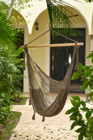 Mayan Legacy Extra Large Outdoor Cotton Mexican Hammock Chair in Cedar Colour Kings Warehouse 