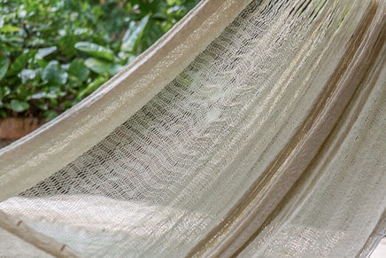 Mayan Legacy Jumbo Size Super Nylon Mexican Hammock in Cream Colour Kings Warehouse 