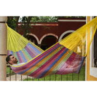 Mayan Legacy King Plus Size Nylon Mexican Hammock in Confeti Colour Home & Garden > Hammocks Kings Warehouse 