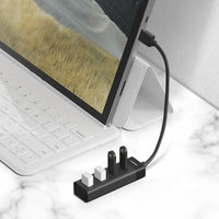 mbeat 4-Port USB 3.0 Hub - Black Kings Warehouse 