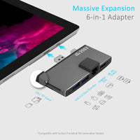 mbeat Edge Pro Multifunction USB- C Hub with LAN for Microsoft Surface Pro Gen 5/6 Kings Warehouse 