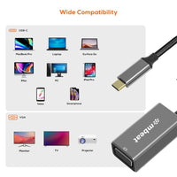 mbeat Elite USB-C to VGA Adapter- Space Grey Kings Warehouse 
