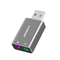 mbeat Elite USB to 3.5 Audio and Microphone Adapter - Space Grey Kings Warehouse 