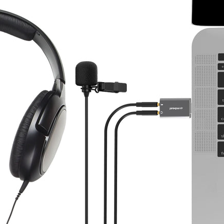 mbeat Elite USB to 3.5 Audio and Microphone Adapter - Space Grey Kings Warehouse 