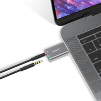 mbeat Elite USB to 3.5 Audio and Microphone Adapter - Space Grey Kings Warehouse 