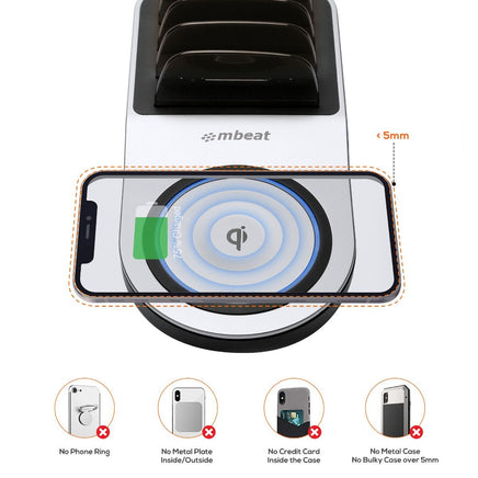 mbeat Gorilla Power 50W Qi Certified Multi-Device USB & Wireless Charging Dock Kings Warehouse 
