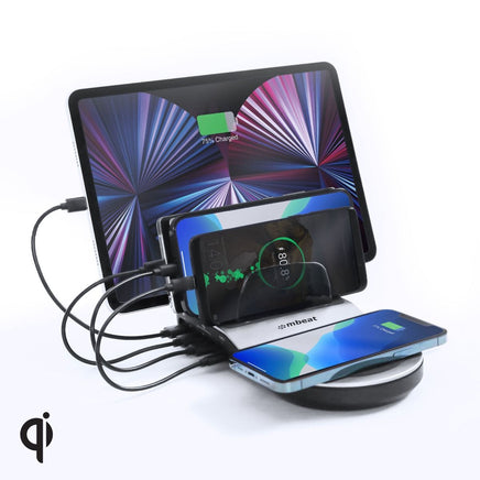 mbeat Gorilla Power 50W Qi Certified Multi-Device USB & Wireless Charging Dock Kings Warehouse 