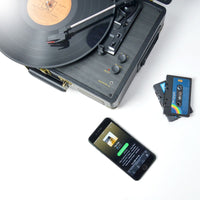 mbeat Uptown Retro Turntable and Cassette Player with Bluetooth Speakers Kings Warehouse 