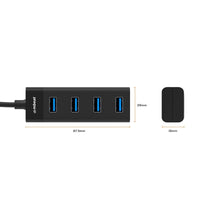 mbeat USB-C to 4-Port 3.0 Hub - Black Kings Warehouse 