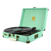 mbeat Woodstock Tiffany Blue Retro Turntable Kings Warehouse 
